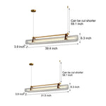 Acrylic Nami Linear Pendant Island Light With Adjustable Hanging Length