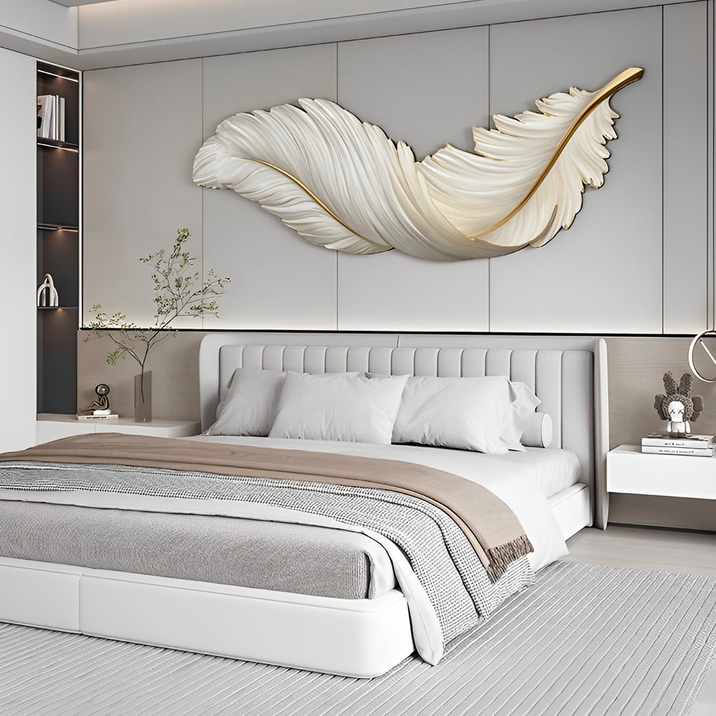 Feather Wall Lamp Art Deco LED Sconce for Modern Interiors