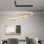 2 3 Circles Rings Three Step Dimming Minimalist Modern Ceiling Light Fixture