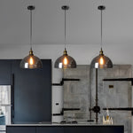 Smoke Gray Industrial Pendant Lamp Ha077613