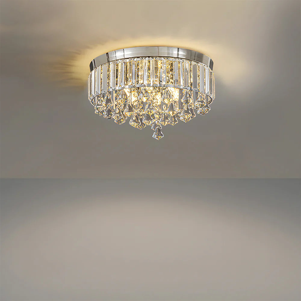 Simple Round Crystal Ceiling Lamp