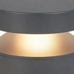 Minimalist LED Bollard Landscape Light in Sand Gray, 12W Warm White 3000K, IP65 Waterproof
