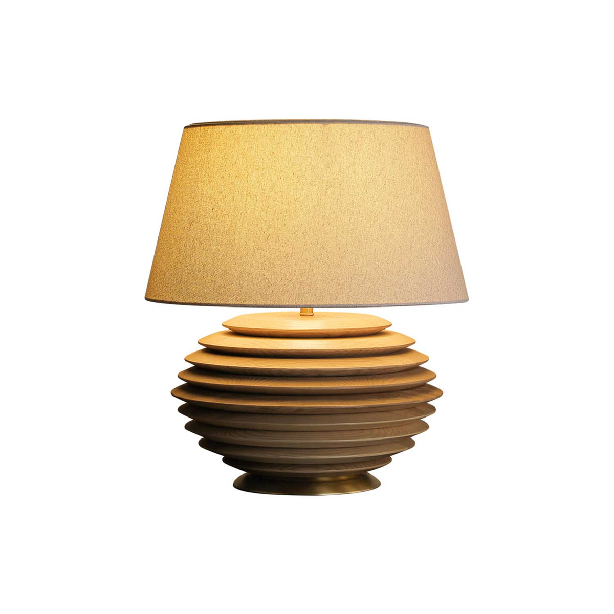 Cadence Table Lamp – Modern Fabric & Wood Table Light for Living Room, Bedroom, and Office
