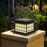 Stainless Steel Solar Pillar Lights with Alabaster Shade for Modern Courtyards