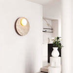 Moonwake Travertine Wall Sconce – Modern Natural Stone Lighting