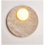 Moonwake Travertine Wall Sconce – Modern Natural Stone Lighting