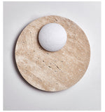 Moonwake Travertine Wall Sconce – Modern Natural Stone Lighting