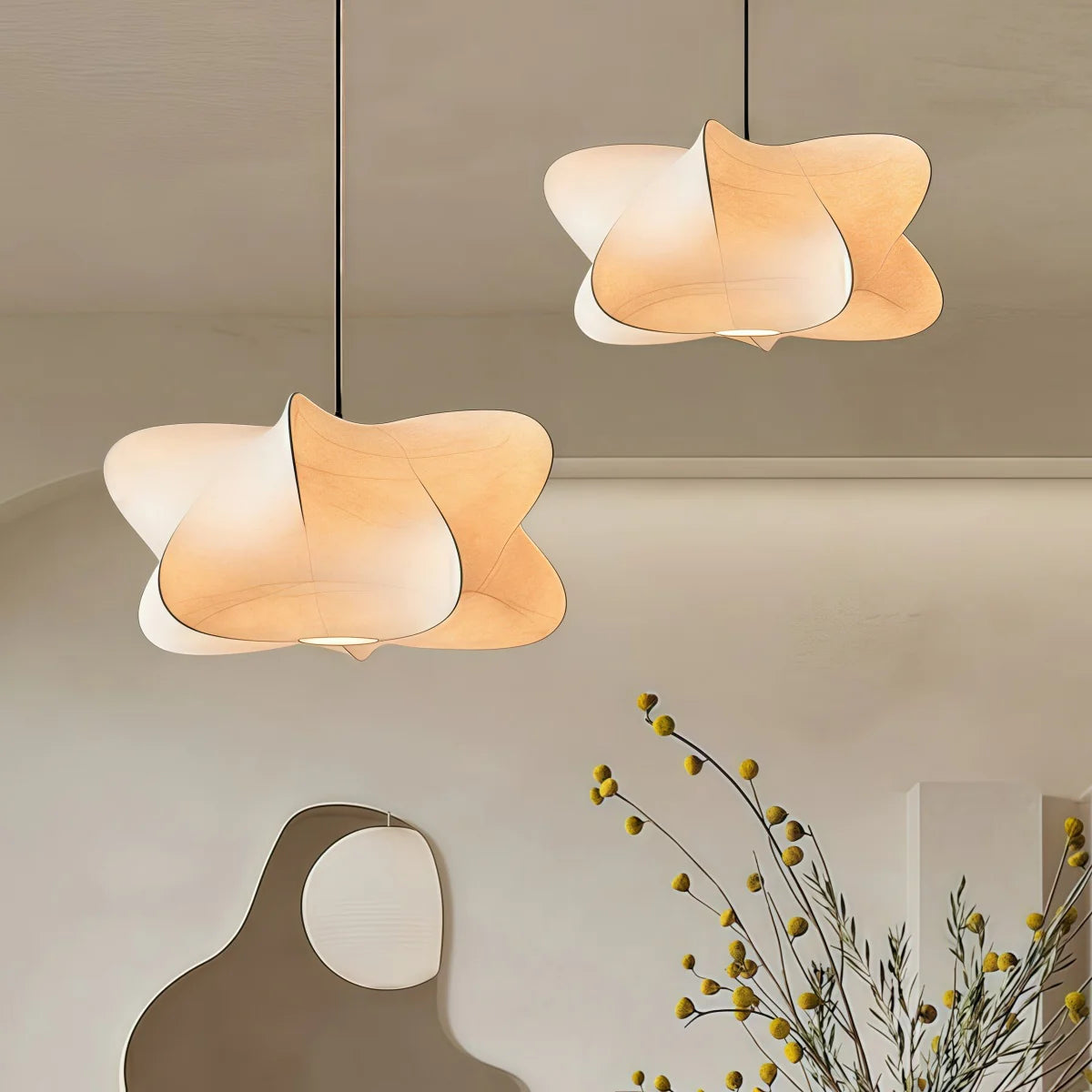 Alloliving Silk Hanging Lamp