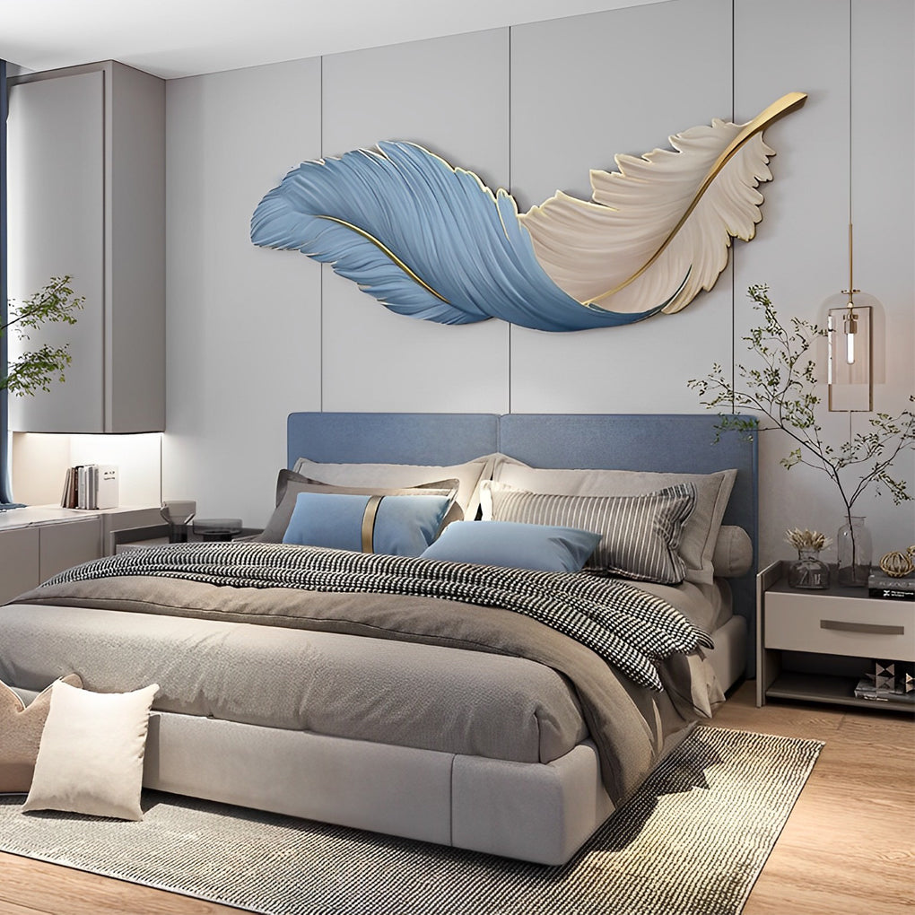 Feather Wall Lamp Art Deco LED Sconce for Modern Interiors