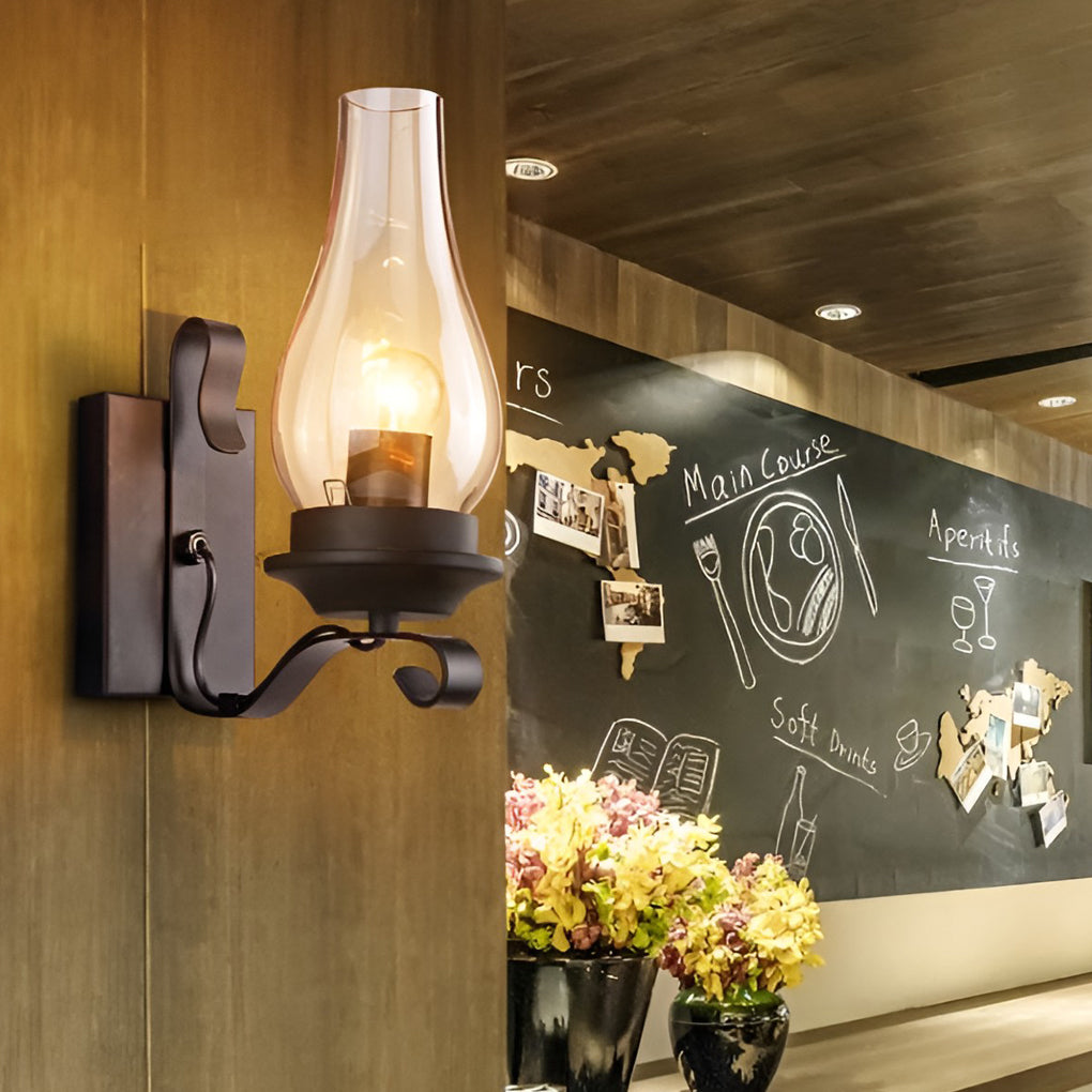 Retro Glass E27 Wall Lamp