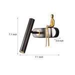 Brass Villain Wall Lamp 1 Light Slender Adjustable Led Wall Spotlight
