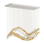 Droplets Sculpture Chandelier – Modern Glass Pendant Light for Dining Room and Living Room