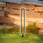 Modern Linear Solar Pathway Lights in Black Aluminum, IP65 Waterproof