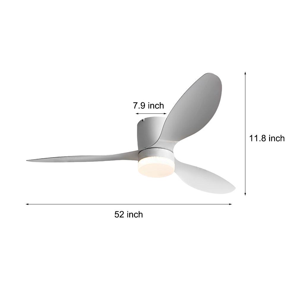3 Blades Mute Led Ceiling Fan Lamp Ha091731