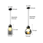 Glass Gourd Creative 3 Step Dimming Copper Luxury Modern Pendant Lights Li002741