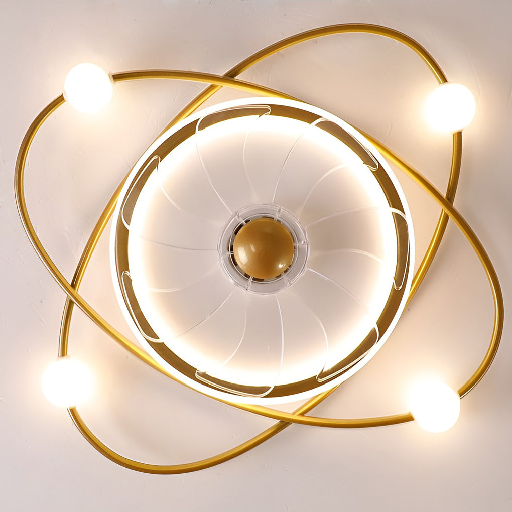 Stepless Dimming Led Nordic Ceiling Fan Light