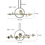 Bubbles Black Dining Room Chandeliers Ha084736