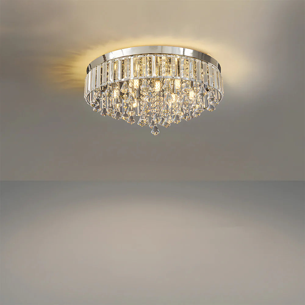 Simple Round Crystal Ceiling Lamp
