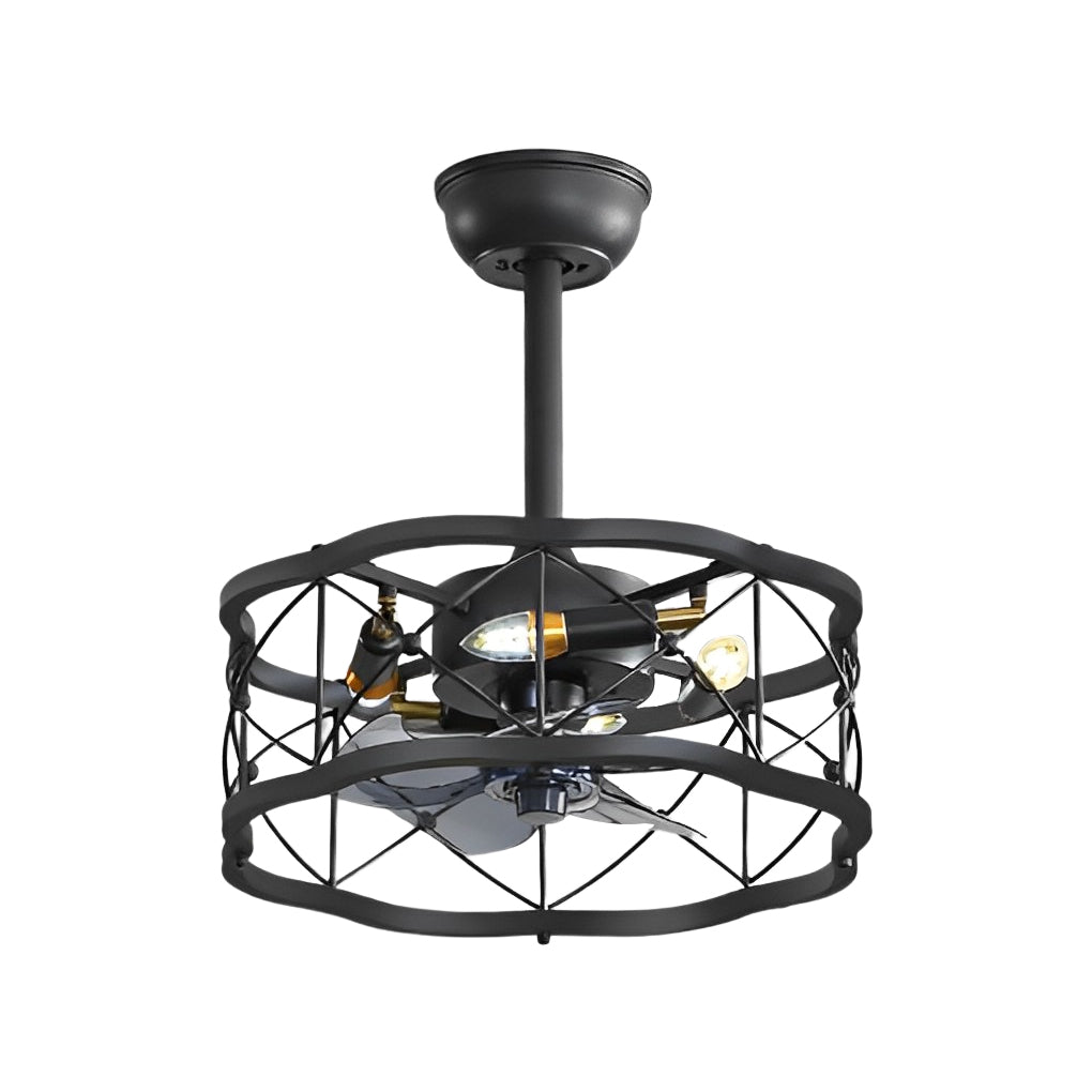 Retro Led Bladeless Ceiling Fans With Remote Ha084443