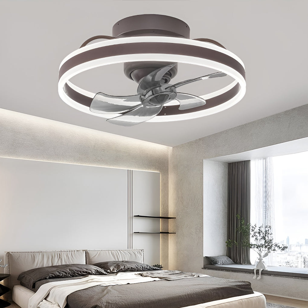 Round Stepless Dimming Modern Ceiling Fan Li001946