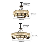 Round Metal Crystal Chandelier Ha098815