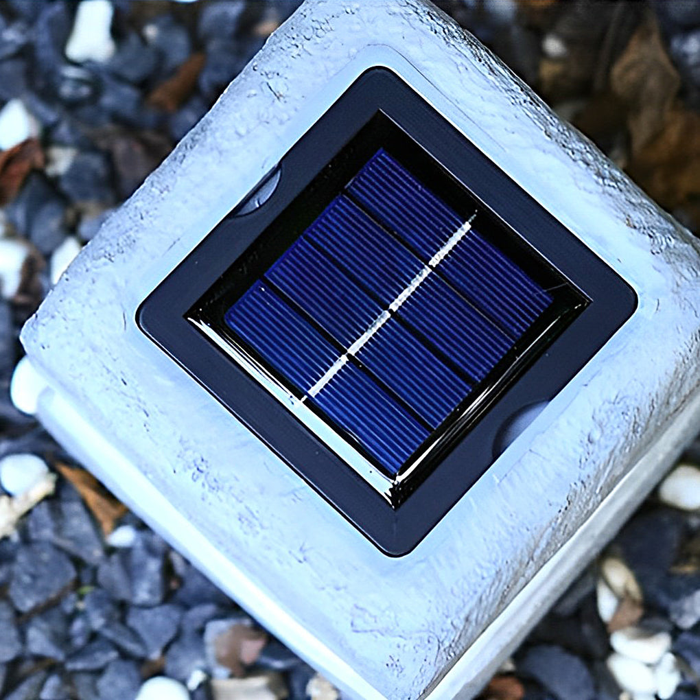 Modern Resin Solar LED Garden Lantern for Pathways and Courtyards