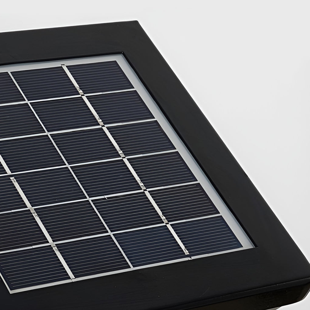 Modern Solar LED Pathway Post Light – Black Metal & Acrylic Outdoor Landscape Lighting