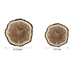 Rustic Round Wood Slice Clock With Remote Control And Led Lights Us Plug