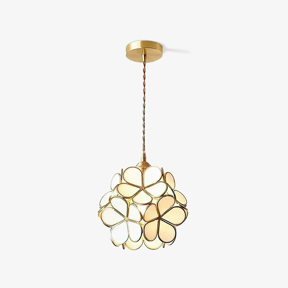 Floral Glass Pendant Light