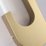 Modern Indoor Oval Led Wall Sconces 16 H Gold Black