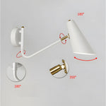 Modern Hoxton Hanging Wall Sconce With Conical Shade 1 Light