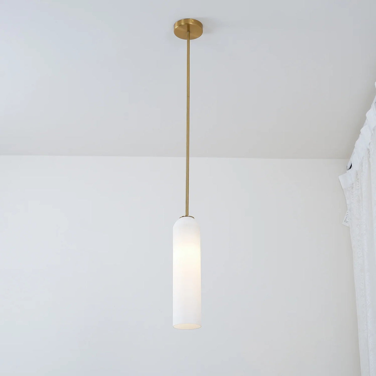 Sleek Tube Glass Pendant Light