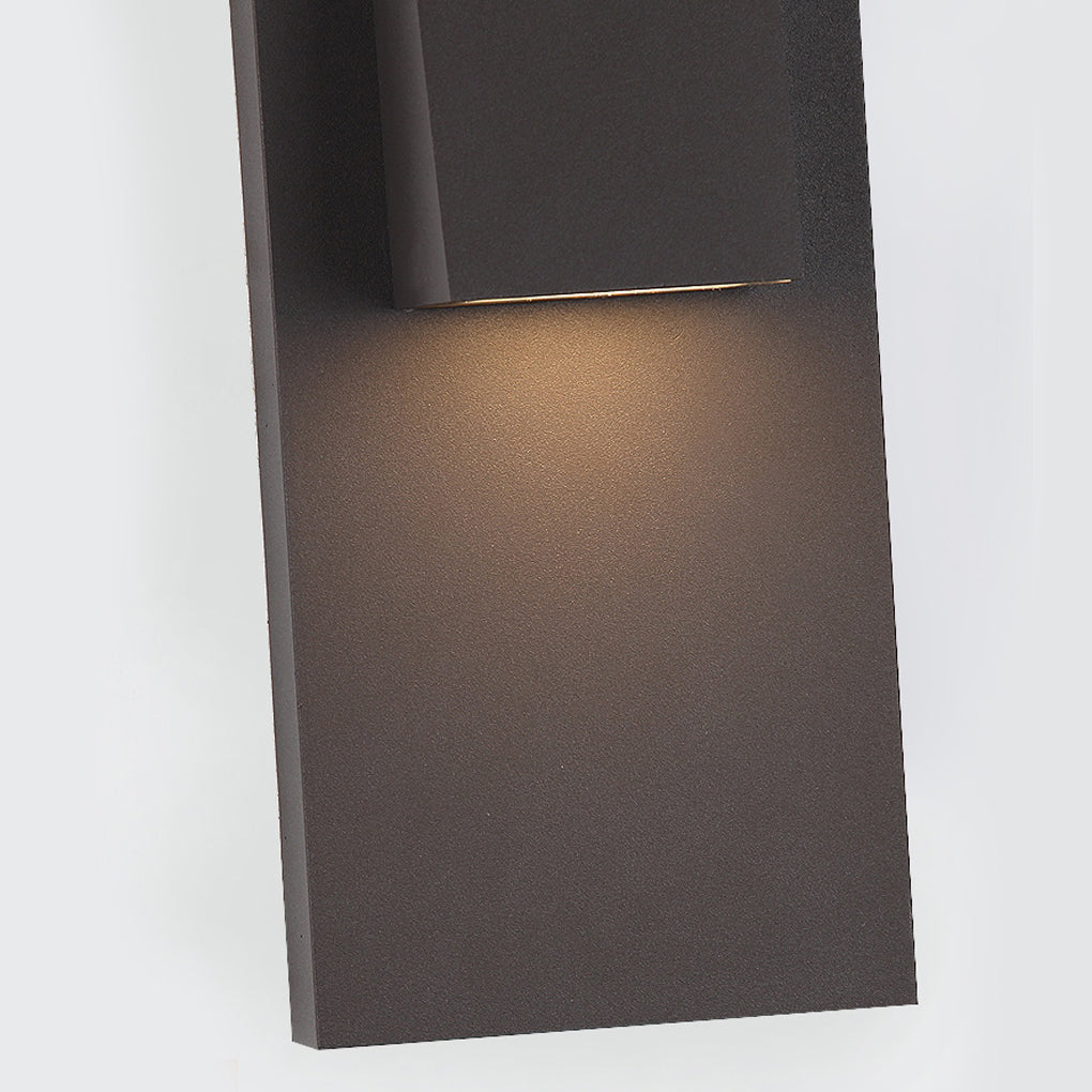 Rectangle Waterproof Led Black Outdoor Wall Lamp