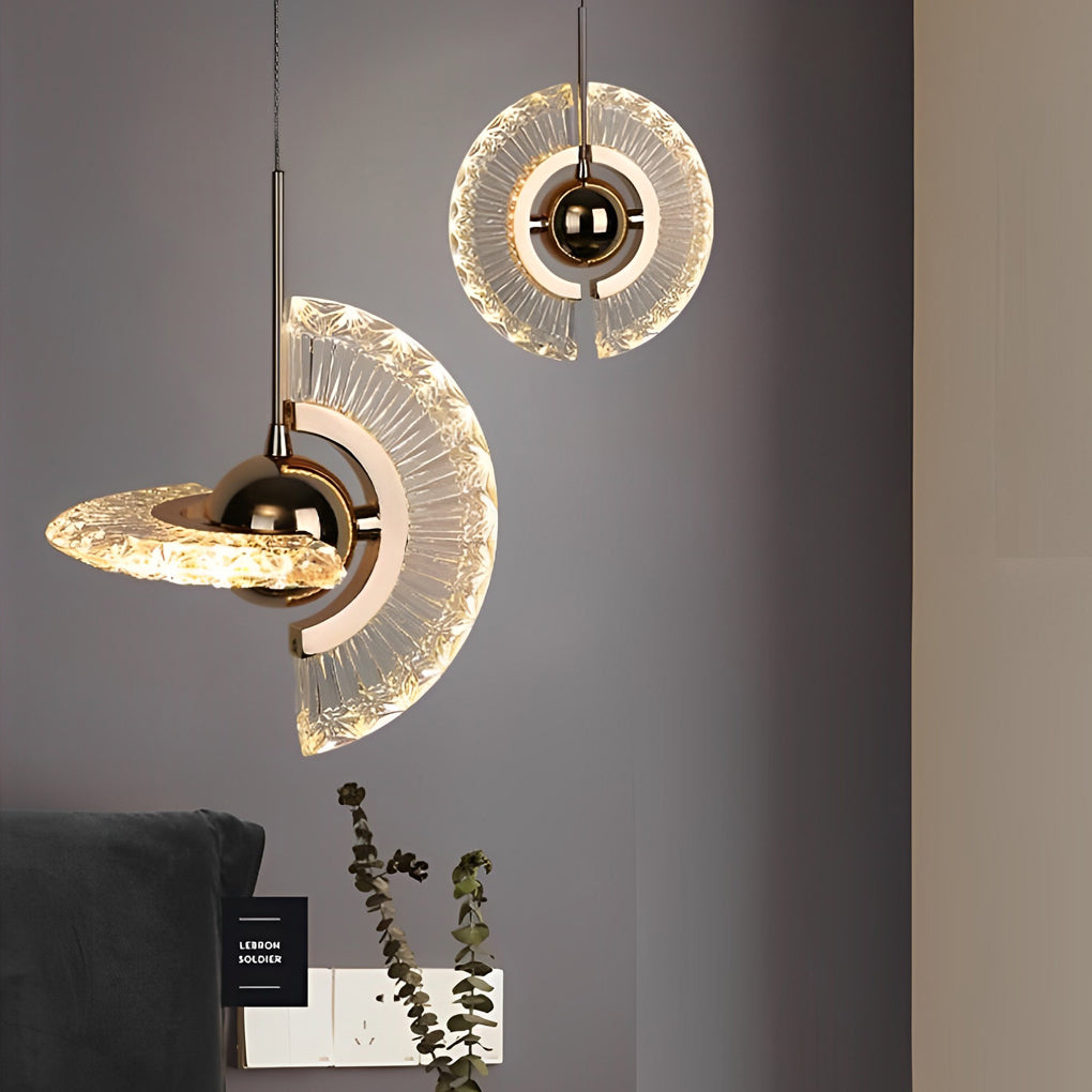 Lumina Circle Anodized Acrylic LED Pendant Light for Modern Interiors