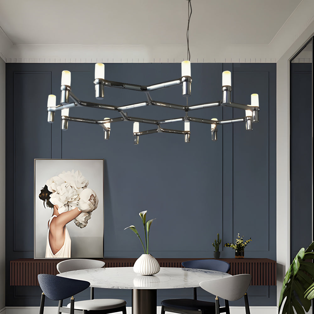 Creative Metal Special Shaped Geometric Led Designer Nordic Chandelier