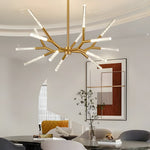 Unique Acrylic Branches Led Minimalist Lines Postmodern Chandelier Lamp