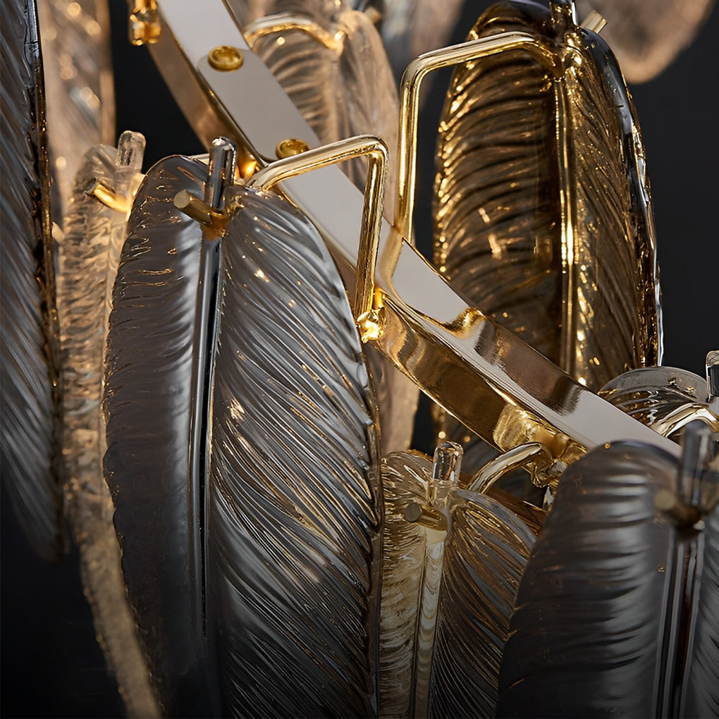 Feathers Glass Modern Chandelier Li002508