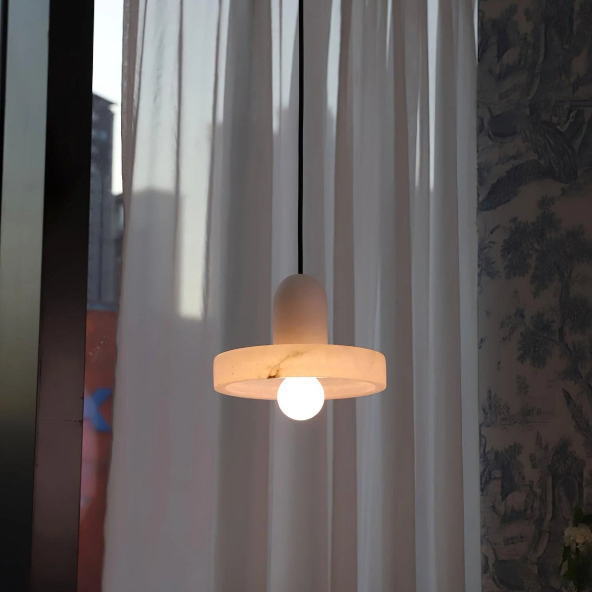White Marble Pendant Light