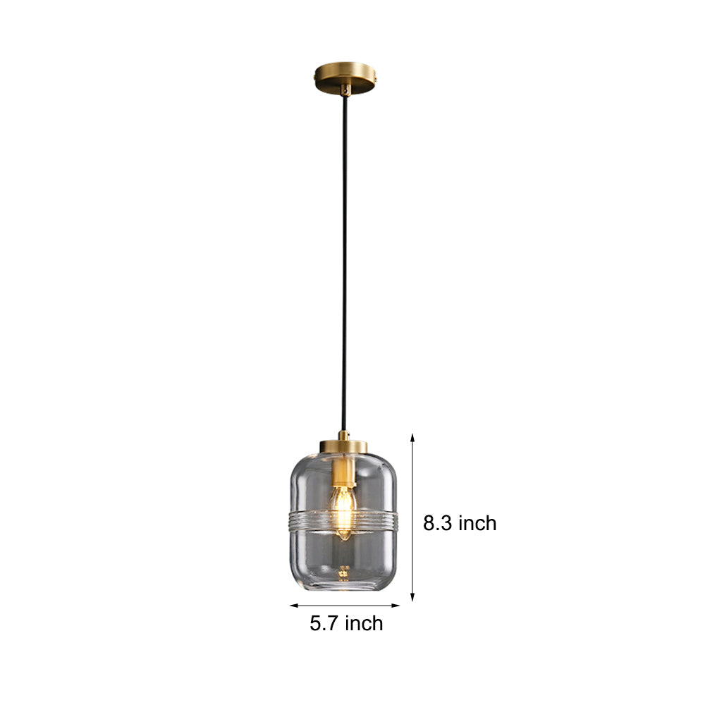 Semi Threaded Glass Modern Pendant Lights Li002703