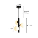 3 Glass Balls Led Chandelier Light Ha098857