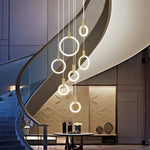 Minimalist Nordic Duplex Stair Chandelier Ha084864