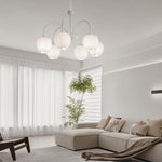 Tulips Flowers Led Milky White Chandelier Li002603