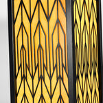 Retro Black LED Bollard Light with Patterned Shade for Garden Paths
