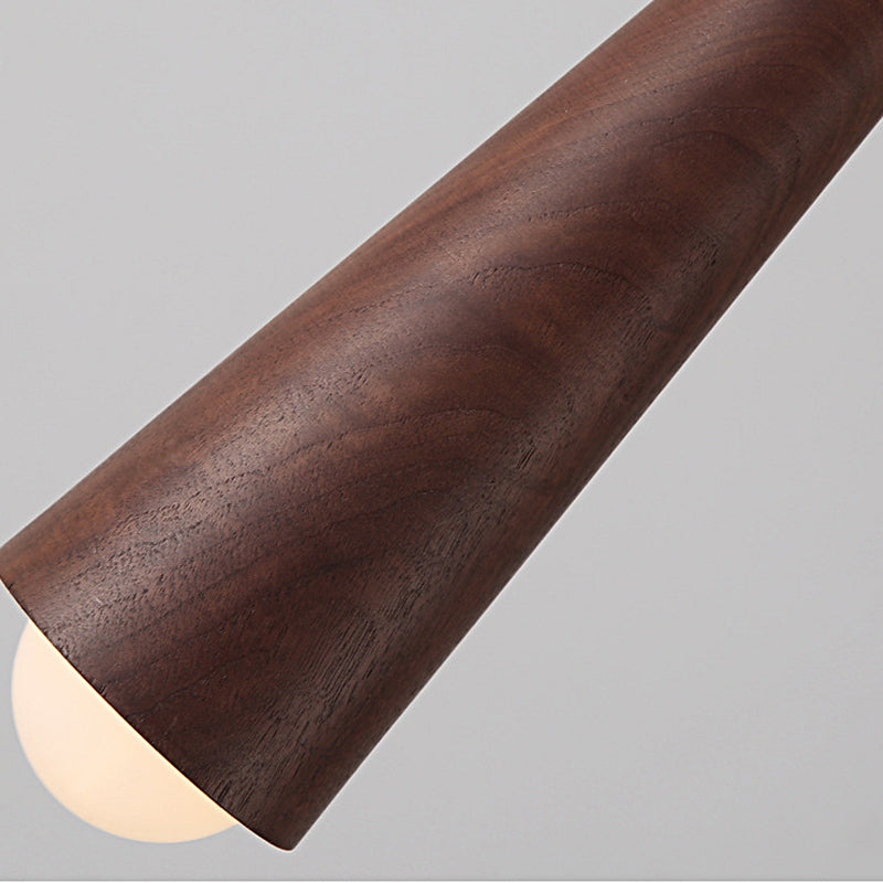 Wood Cone Led Pendant Light Li002660