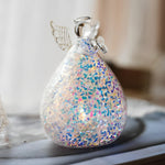 Lumière Céleste Glass Angel LED Table Lamp – Ethereal Night Light for Modern Interiors