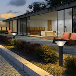 Tapered Solar LED Pathway Light in Black Aluminum for Modern Outdoor Spaces