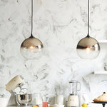 Lumina Glass Globe Pendant Light – Modern Single-Ball Ceiling Lamp for Dining & Living Spaces