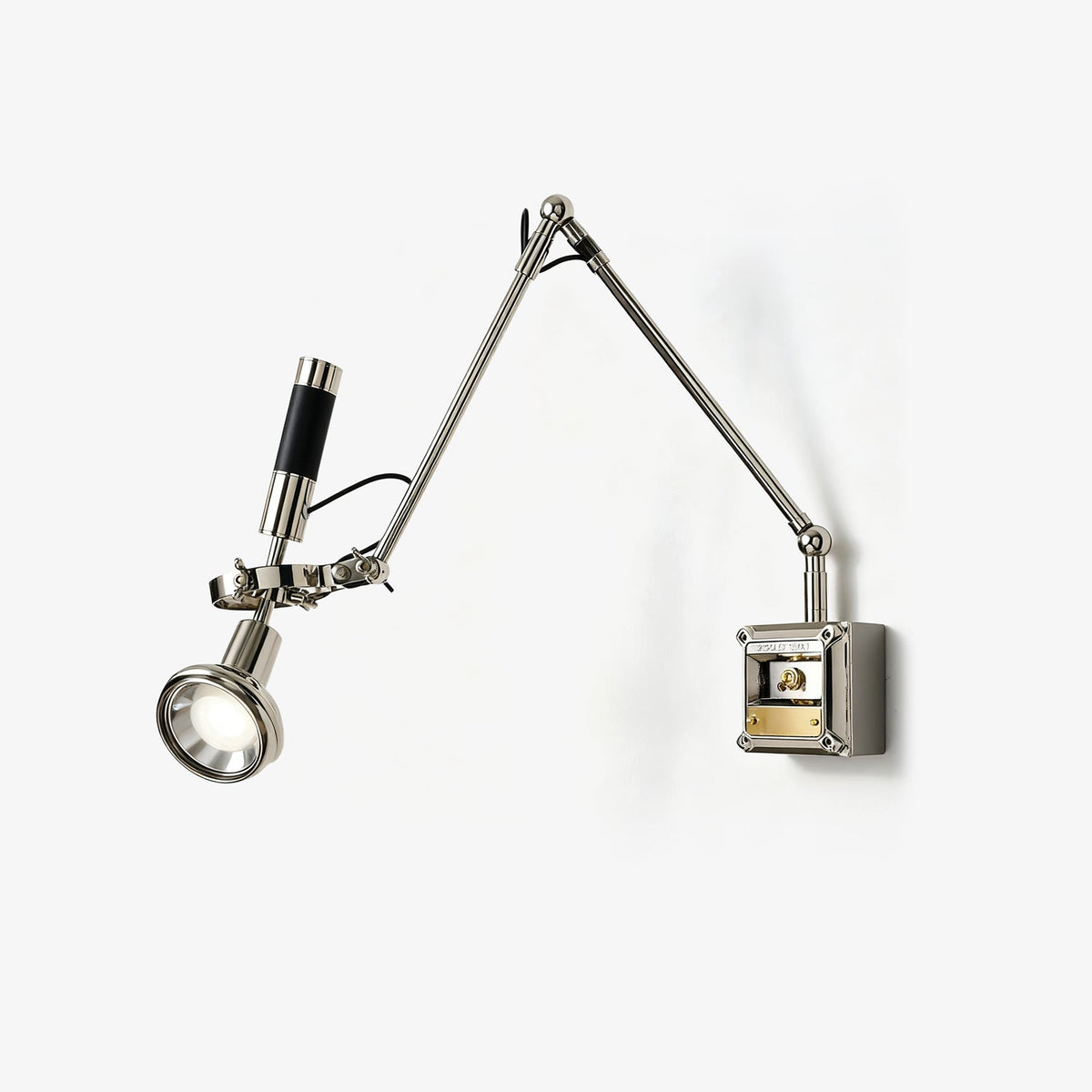 Precision Beam Adjustable Chrome Wall Sconce for Modern Interiors