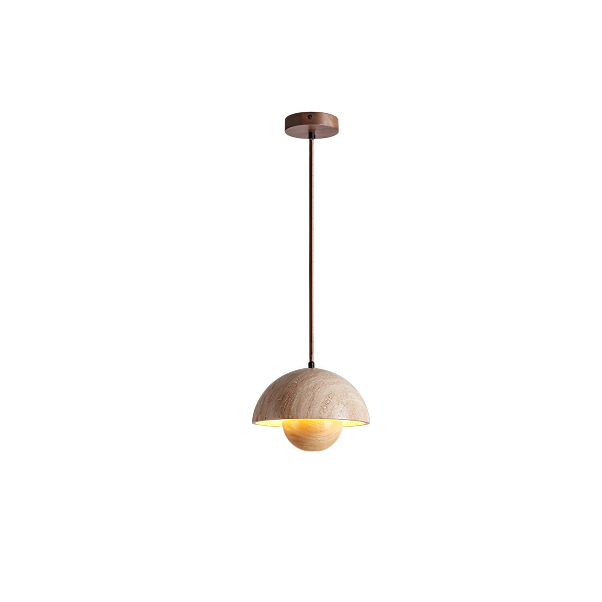 Bud Travertine Pendant Light – Organic Modern LED Ceiling Lamp