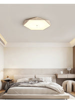 Lunarc Stone Flush Mount Ceiling Light in Yellow Travertine